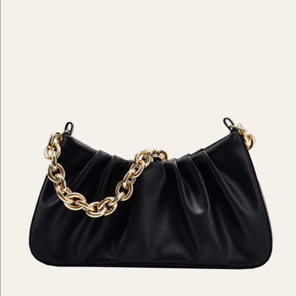 Minimalist Ruched Baguette Bag